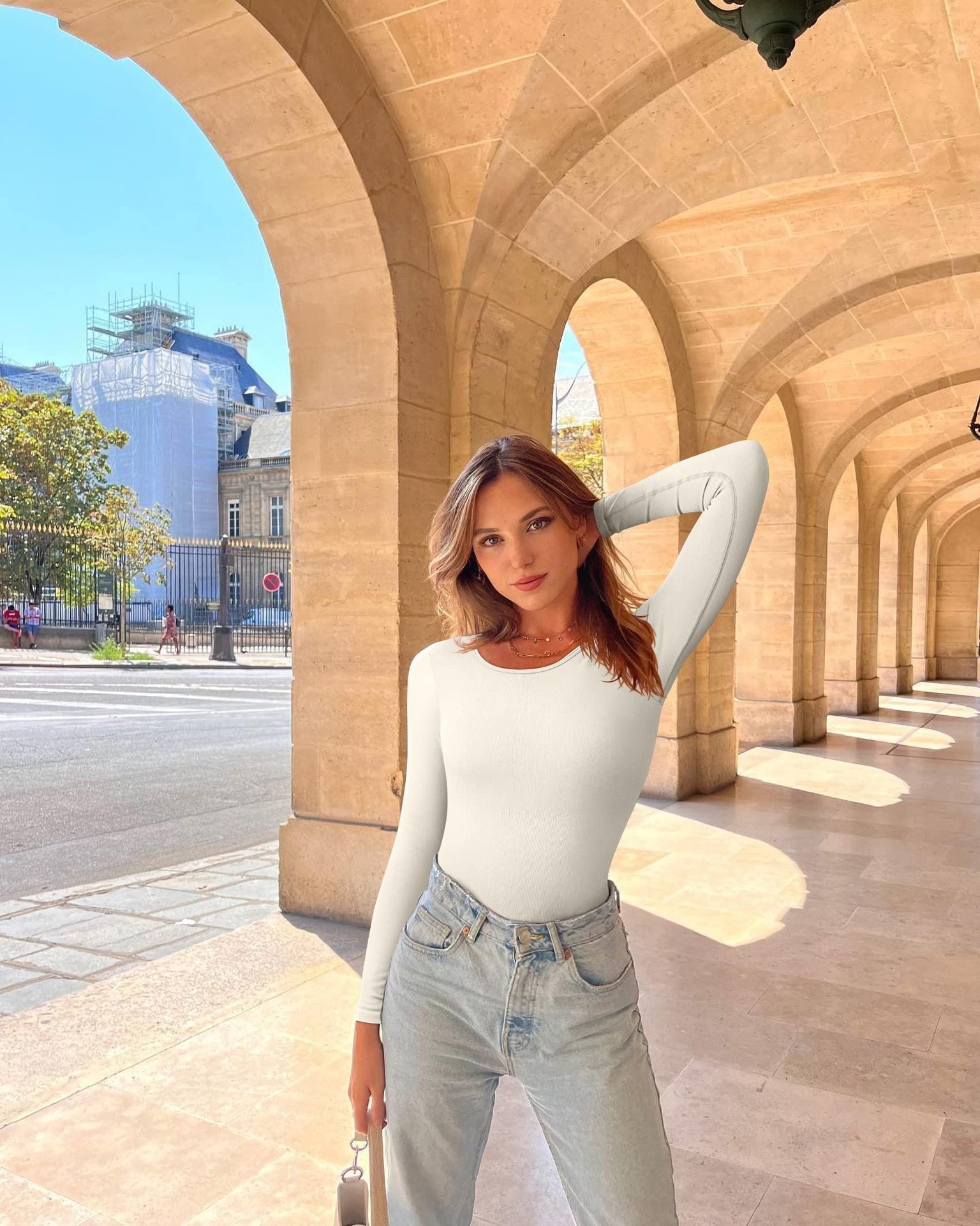 Eva Set - Haut tendance à manches longues et taille haute